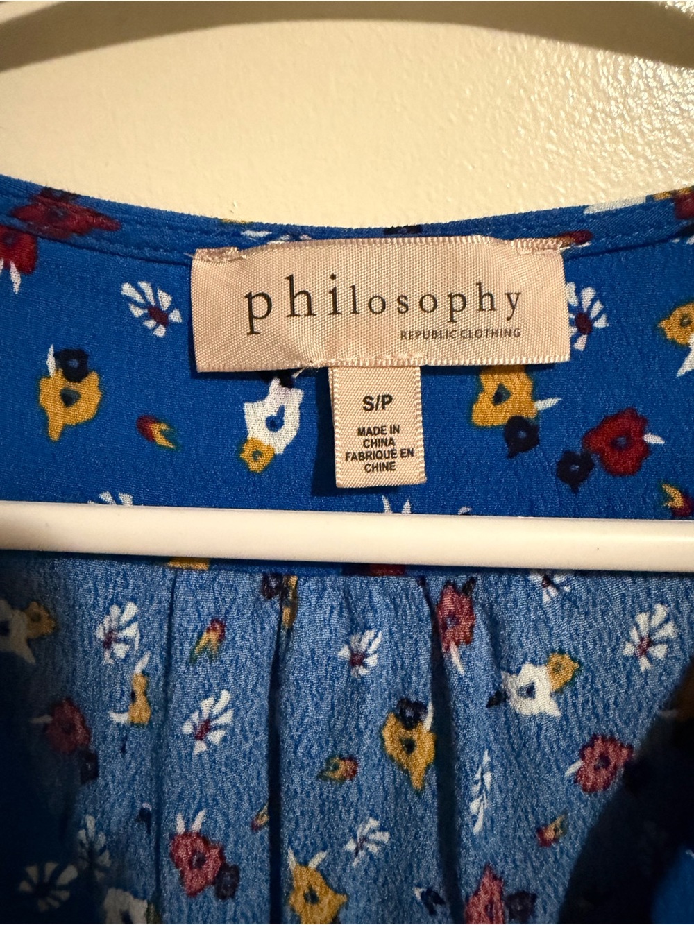 Philosophy Cobalt Blue Floral Blouse - Picture 3 of 3